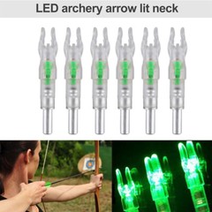 6Pcs LED Lighted Nocks ID 6.2mm Shooting Archery For Compound Bow Arrow Nocks