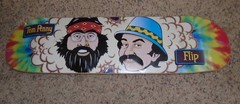 Flip Tom Penny Cheech Chong Skateboard Deck tie dye 32in