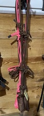 Formay Brown Knot rope halter w/8′ lead rope western , english tack