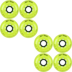 Labeda Inline Roller Hockey Skate Wheels Addiction Yellow 80mm SET OF 8