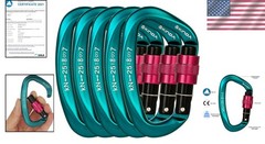 Heavy Duty Rock Climbing Carabiner Set – D Shape Design