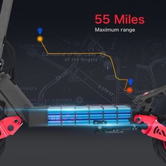 11» Electric Scooter 6000W Dual Motor 60V 30Ah 50Mph E-Scooter Folding Off Road