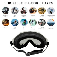 Yourkar Dirt Bike Goggles, Windproof ATV Off-Road Goggle, Wide White-colorful