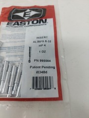 Easton AL RPS 8-32 HP #4 Arrow Inserts: 6mm : 23 Grain 995584: Fit 6mm Shafts