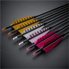 32» Archery Carbon Arrows SP400 with 4″ Turkey Feathers OD7.5mm Hunting Arrows
