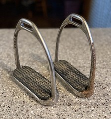 Set Of Fillis Stirrup Irons 12 Cm (4.7”) With rubber Tread pads Well Loved