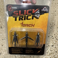 Slick Trick Torch Expadable Broadheads 100 grain 2» Cutting Silver New
