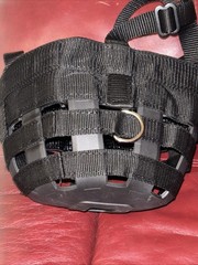 Barn and Stable adjustable Black Nylon/Rubber Horse Pony Yearling Grazing Muzzle