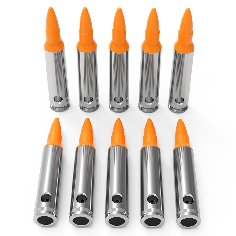 GORTAR 223rem Snap Caps Training Dummy Rounds Practice Safe Silvery & Orange