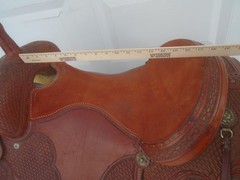 16.5″ CACTUS Saddlery Working Cowhorse Saddle~Cutting~Reining~TOOLED~GREAT COND