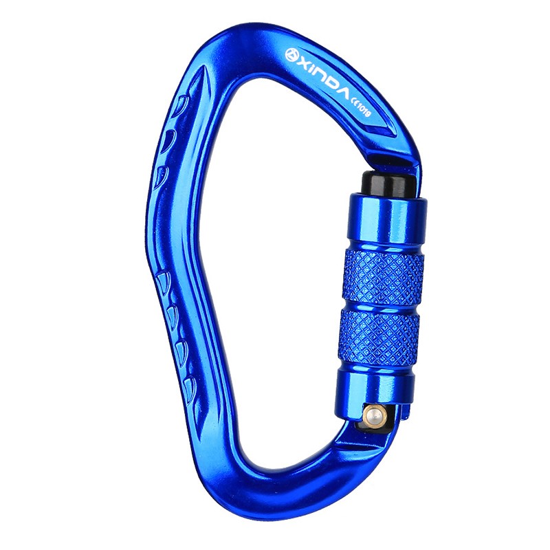 22KN Auto Locking Climbing Carabiner Clip for Rappelling Hammock Camping Outdoor