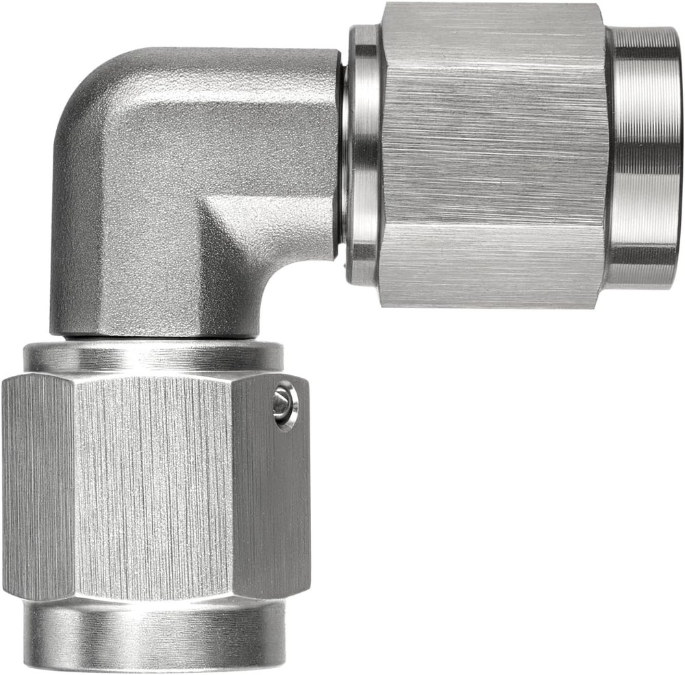 3AN Female to 3AN Female 90 Degree Swivel Brake Line Fitting, AN Adapter