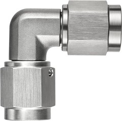 3AN Female to 3AN Female 90 Degree Swivel Brake Line Fitting, AN Adapter
