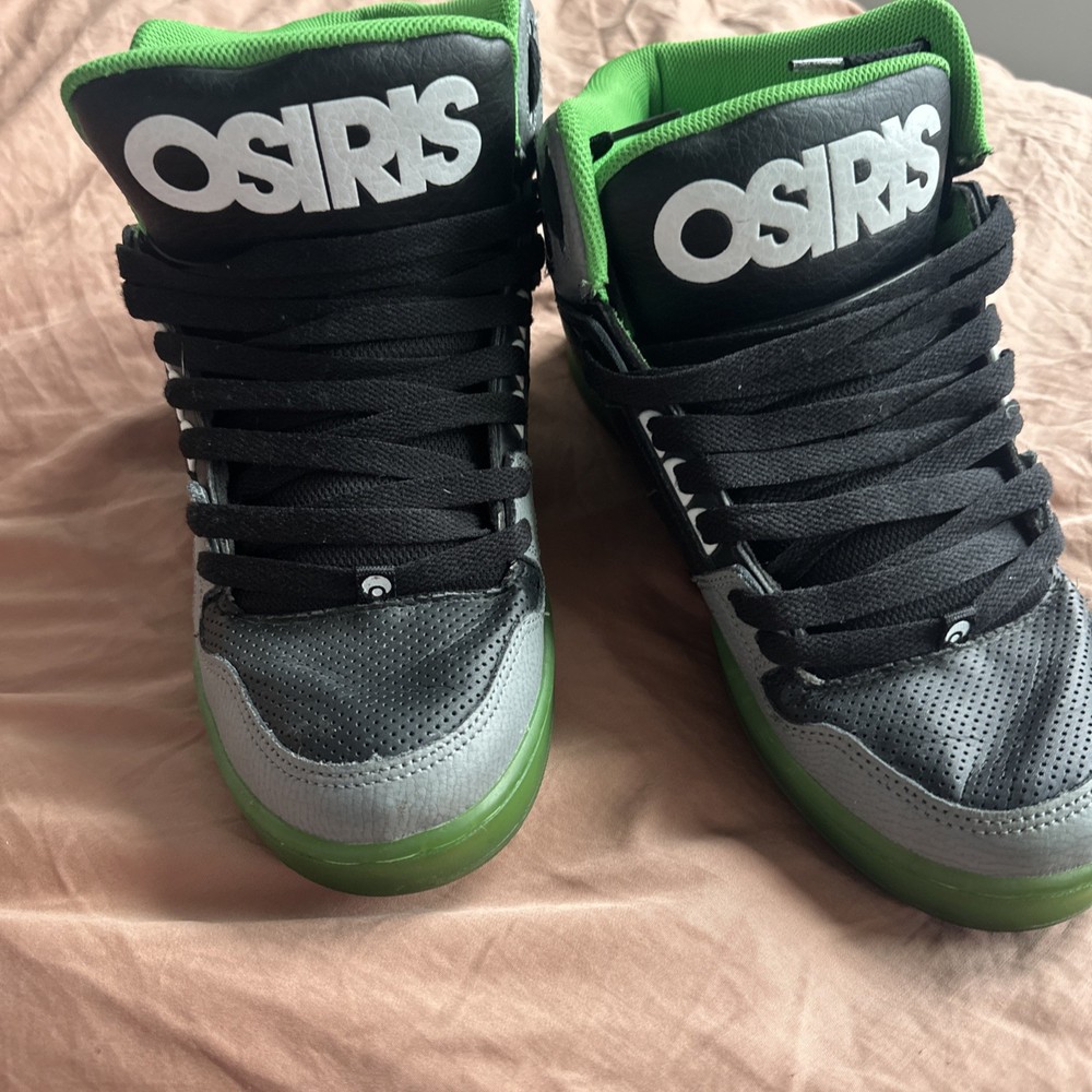 Osiris NYC 83 Men’s Skate Shoes, Black/Charcoal/Green, Size 13