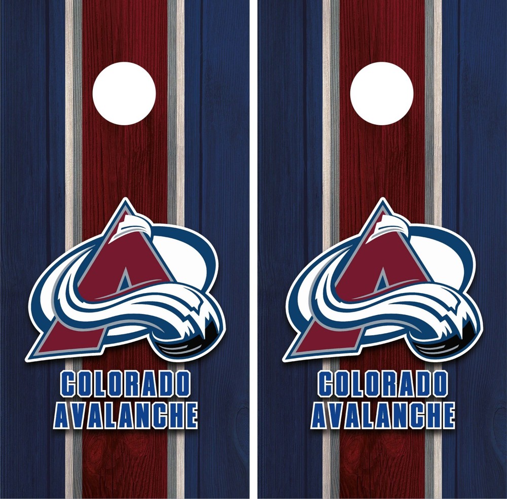 Colorado Avalanche Cornhole Board Vinyl Sticker – Decal Wrap