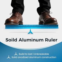 Architectural Scale Ruler: 12″ Imperial Aluminum Alloy Metal Architecture Blue
