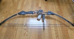 Vintage PSE Compound Bow Set PSE Laser Magnum with Bowfishing Retriever