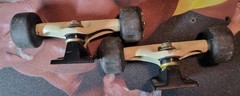 PAIR OF CHRIS COLE THUNDER SKATEBOARD TRUCKS White And Black