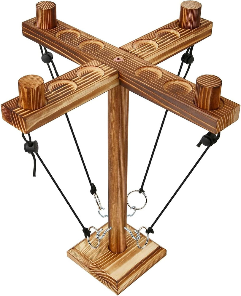 Ring Toss Games for Adults, Fun Hook and Ring Game with Carrying Bag, Outdoor In