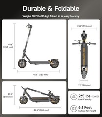 NAVEE GT3Max Electric Scooter Adults Foldable E-Scooter With Suspension Compact