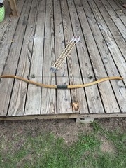 Sinew backed Osage Recurve Bow 54in 48 pounds at 25” Draw right handed w/ Arrows