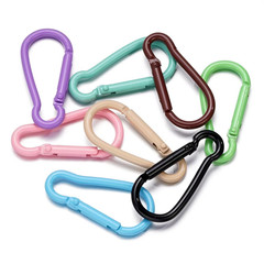 10 PCS Aluminum Carabiner D Shape Spring Clip Snap Key Hook Keychain Buckle