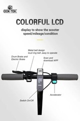 OKK-TEK V8 Electric Scooter 350W 36V 10.5aH Battery 15MPH 20.5mi Range 8.5″ Tire