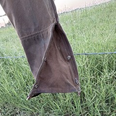 Filson Tin Cloth Chaps Waxed Cotton Long Hunting Trail Pants Made in USA