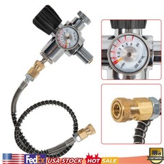 High Pressure PCP Paintball Fill Station Air Tank Valve Regulator + Hose 4500PSI