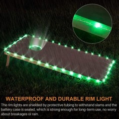 2set Multi‑Color LED Cornhole Board Lights – Full‑Size Night Play Game Holiday