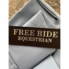 Free Ride Equestrian periwinkle High Waist Full Seat Silicone Grip Breeches NWT