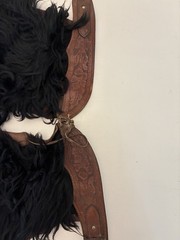 Vintage Woolies chaps made in Montana early 1900’s. length: 39″, waist: 42″