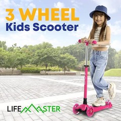 Kids Scooter – Children and Toddler 3 Wheel Kick Scooter – LED Wheel Lights