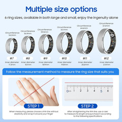 Smart Health Ring, Featuring Stress and Sleep Monitoring Functions, Compatible w