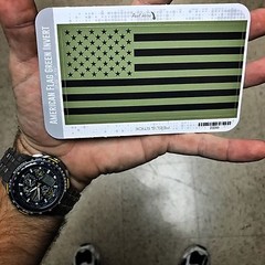 American Flag Inverted Green – Sticker