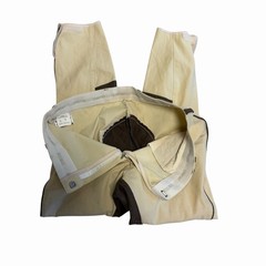 Women’s Sz 30 Full Seat Breeches Tan Brown Faux Suede Seat Zipper Fly Ride Life