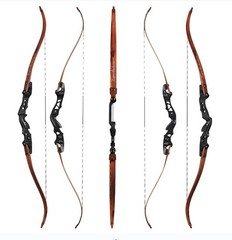 25-60lbs 62» Takedown ILF Recurve Bow Wooden Color Limbs Archery Competition US