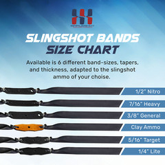 (5-pack) SimpleShot SLINGSHOT BANDS Professional Performance Latex Flat Bands