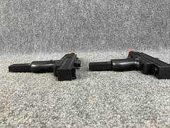 Lot of 2 UZI Style Spring Loaded Cock & Shoot Single Shot Airsoft Guns MINT