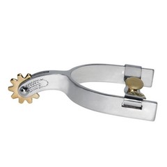Partrade Roper Youth Spurs with Rowel Silver Finish