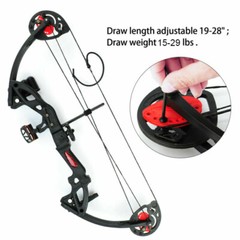 15-29 Lbs Compound Bow Archery for Youth Beginner Right Handed 260 fps 19”-28”