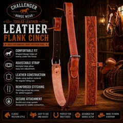 Horse Western Carved Leather Rear Flank Back Cinch Girth Saddle Billets 9774-80