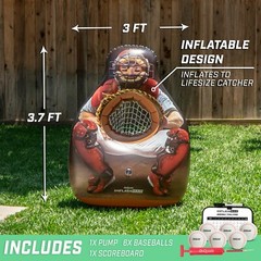 GoSports Inflataman Baseball Toss Challenge | Inflatable Catcher Strike Game