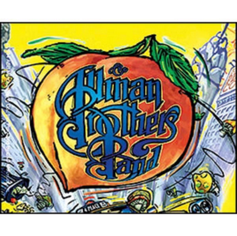 Allman Brothers Band – Sticker – NY Peach Logo [4 x 3 inches] – Licensed New