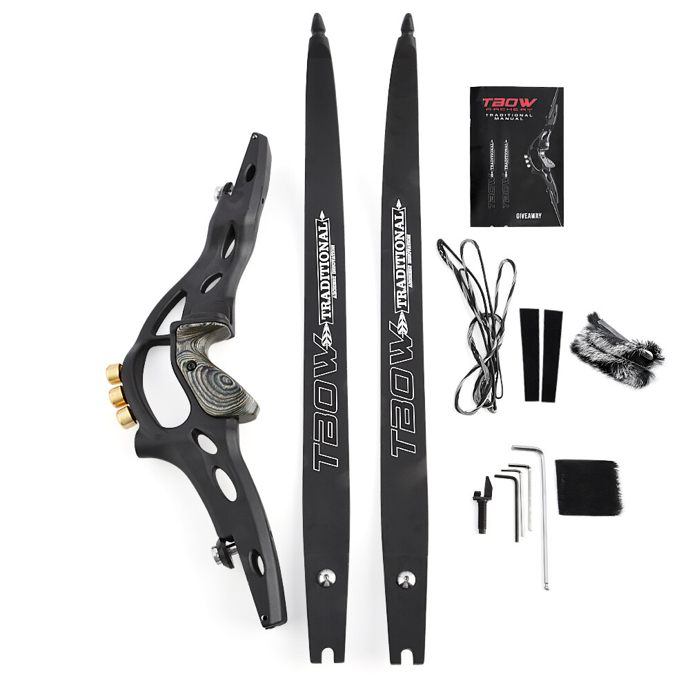62″ ILF Archery Recurve Bow 30-60lbs Takedown 19″ Riser American Hunting Shoot