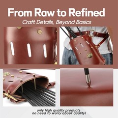 Cow hide Traditional Arrow Quiver Brown Bow Hunting Shooting Target Archery Case