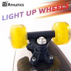 Complete 22″ mini cruiser Skateboard w/ 2 LED Light Up Wheels for Beginners Kids