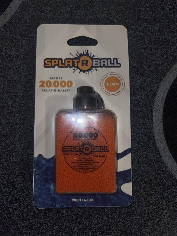 New Sealed SplatRball 20,000 Rounds 7.5mm Orange Ammo Certified Splat-R-Ball