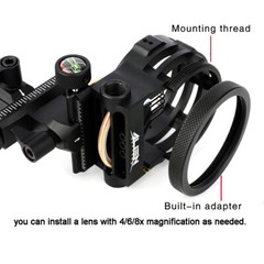 Compound Bow Sight 5 Pin Micro Adjustable 0.019″ Archery Hunting Target RH LH US