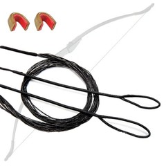 12 Strands Bow String Replacement for 40LB Recurve Bow AMO 52″-62″ Bowstrings